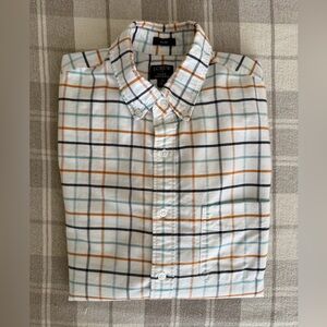 J. Crew Men's White Plaid Shirt